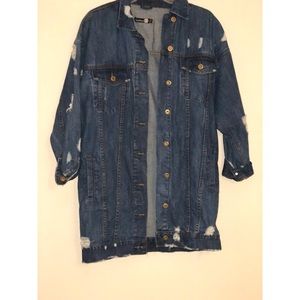 Oversized jean jacket